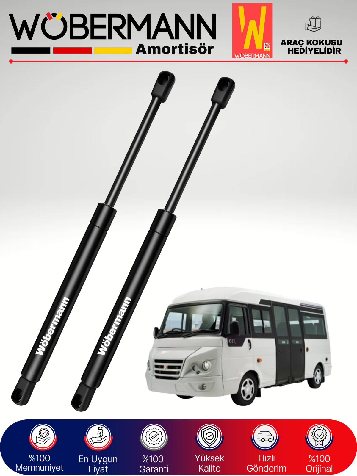 Wöbermann Karsan J10 Bagaj Amortisörü Takım Sağ-Sol 2011-2015