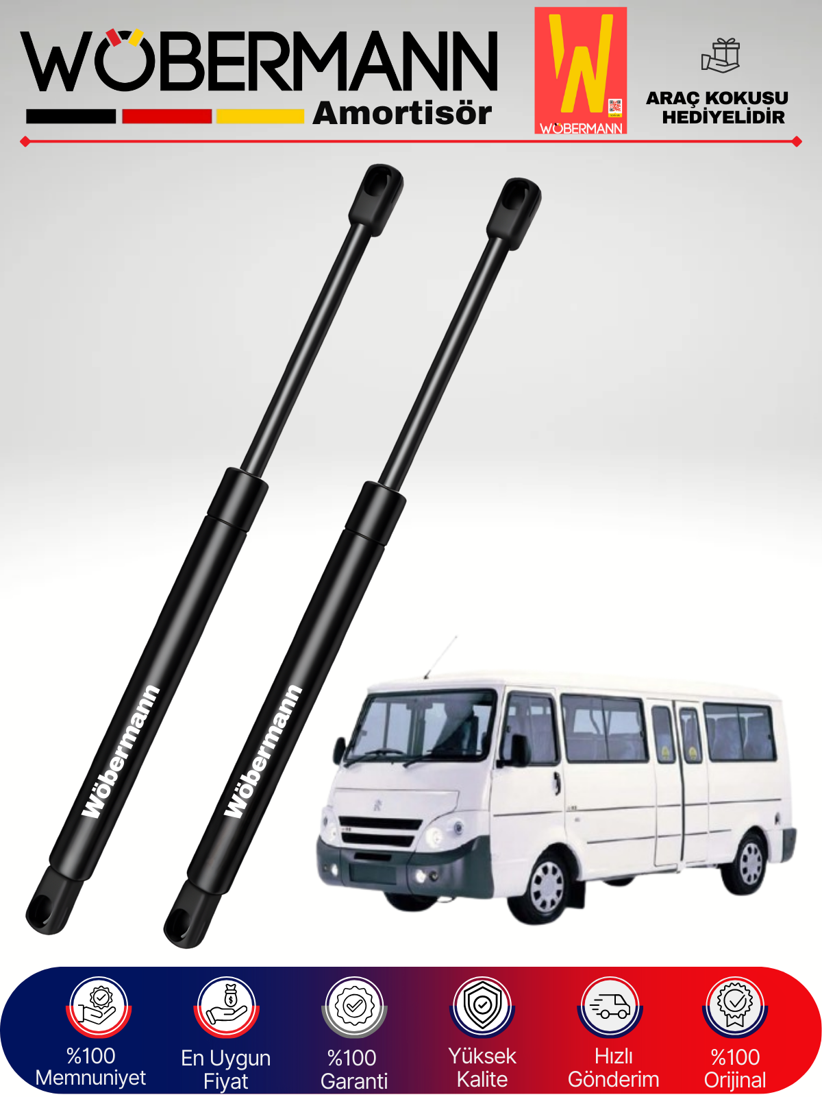 Wöbermann Karsan J9 Premier J10 Bagaj Amortisörü Takım Sağ-Sol 2006-2014