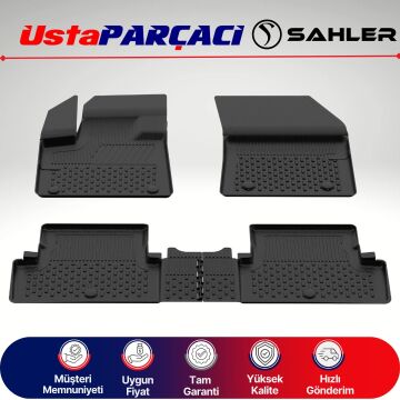 Sahler Ds 7 Crossback 2018+ Uyumlu Araca Özel 4.5D Havuzlu Oto Paspas (5 Parça) Siyah