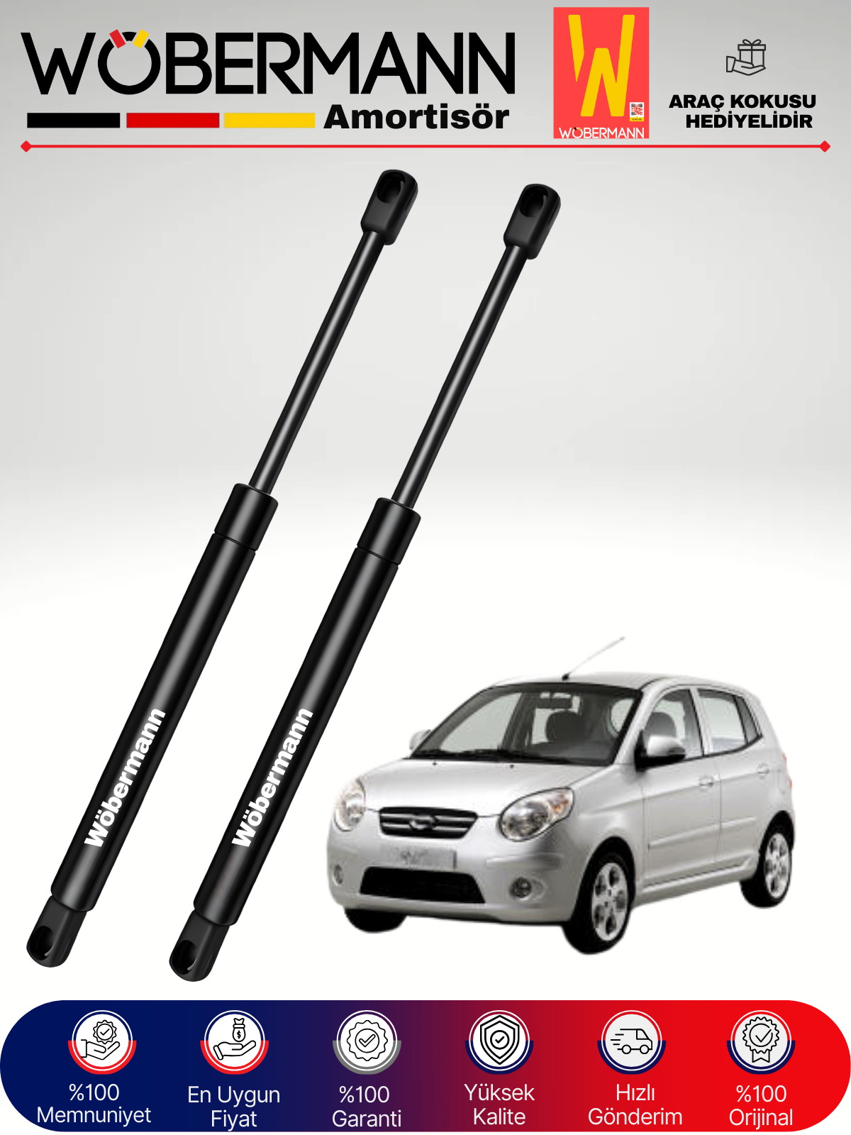 Wöbermann Kia Picanto Bagaj Amortisörü Takım Sağ-Sol 2004-2011