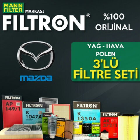 Filtron Mazda 3 1.6 Benzin Filtre Bakım Seti 2009-2013 3NP