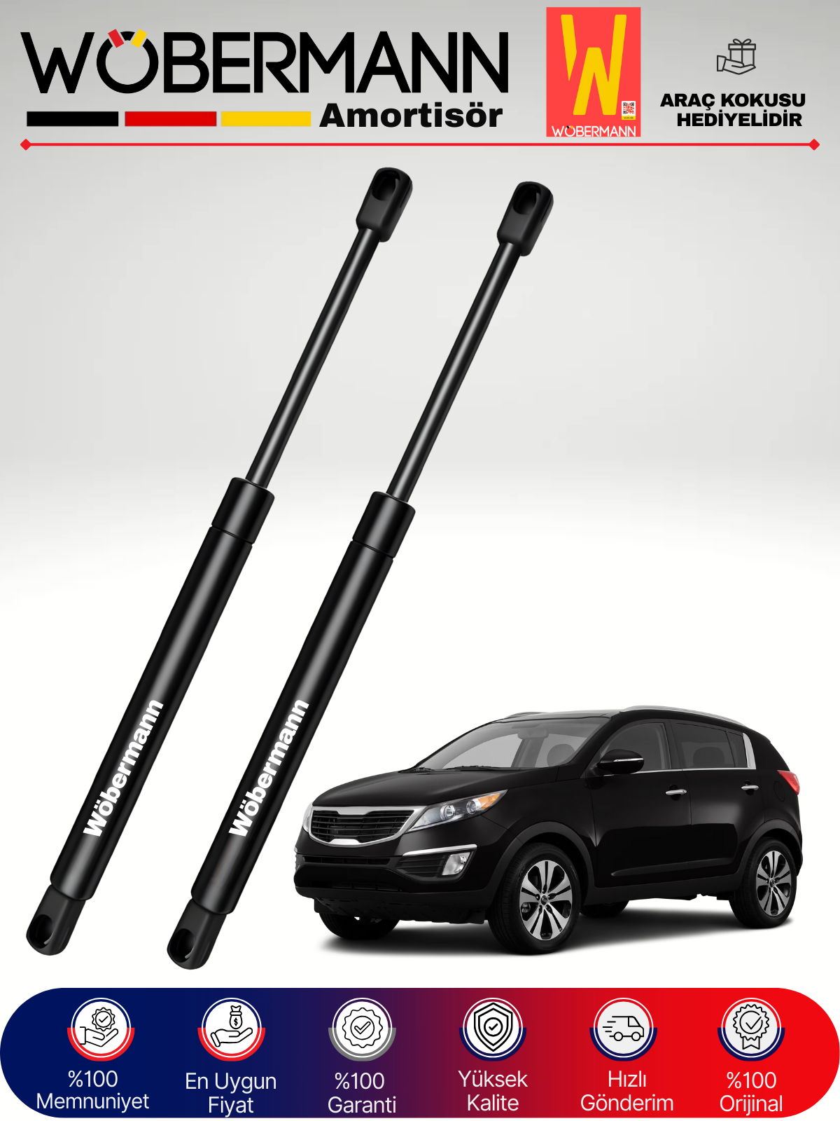 Wöbermann Kia Sportage 3 III Bagaj Amortisörü Takım Sağ-Sol 2011-2016