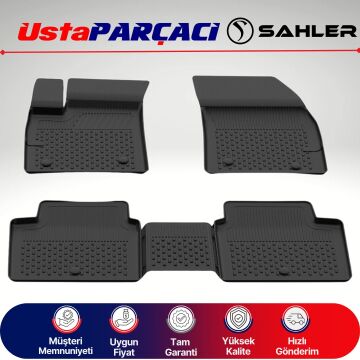 Sahler Ford Focus 4 2019+ Uyumlu Araca Özel 4.5D Havuzlu Oto Paspas (5 Parça) Siyah
