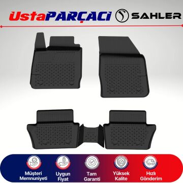 Sahler Ford Fiesta 7 2009-2017 Uyumlu Araca Özel 4.5D Havuzlu Oto Paspas (5 Parça) Siyah