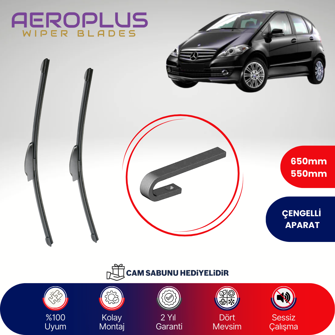 Aeroplus Mercedes A Serisi W168 1997-2004 Muz Silecek Takımı