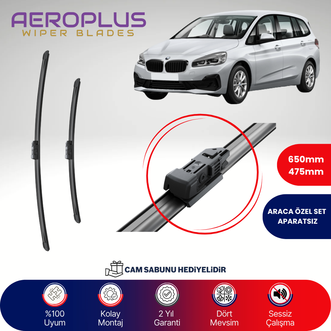 Aeroplus BMW 2 Serisi F46 2015-2021 Muz Silecek Takımı