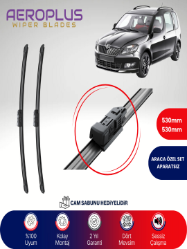 Aeroplus Skoda Roomster 2013-2015 Muz Silecek Takımı