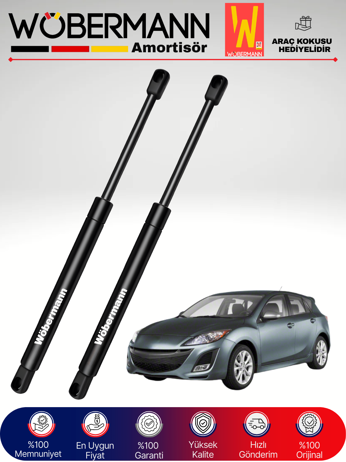 Wöbermann Mazda 3 HB Bagaj Amortisörü Takım Sağ-Sol 2003-2009