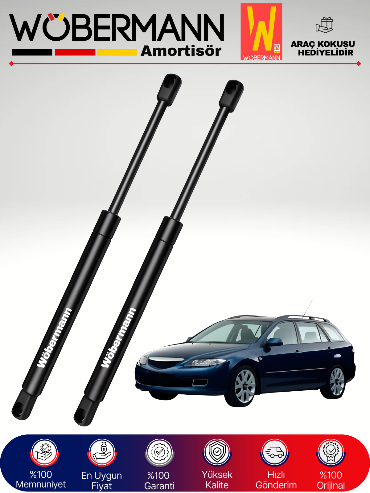 Wöbermann Mazda 6 Station Wagon GG GY Bagaj Amortisörü Takım Sağ-Sol 02-08