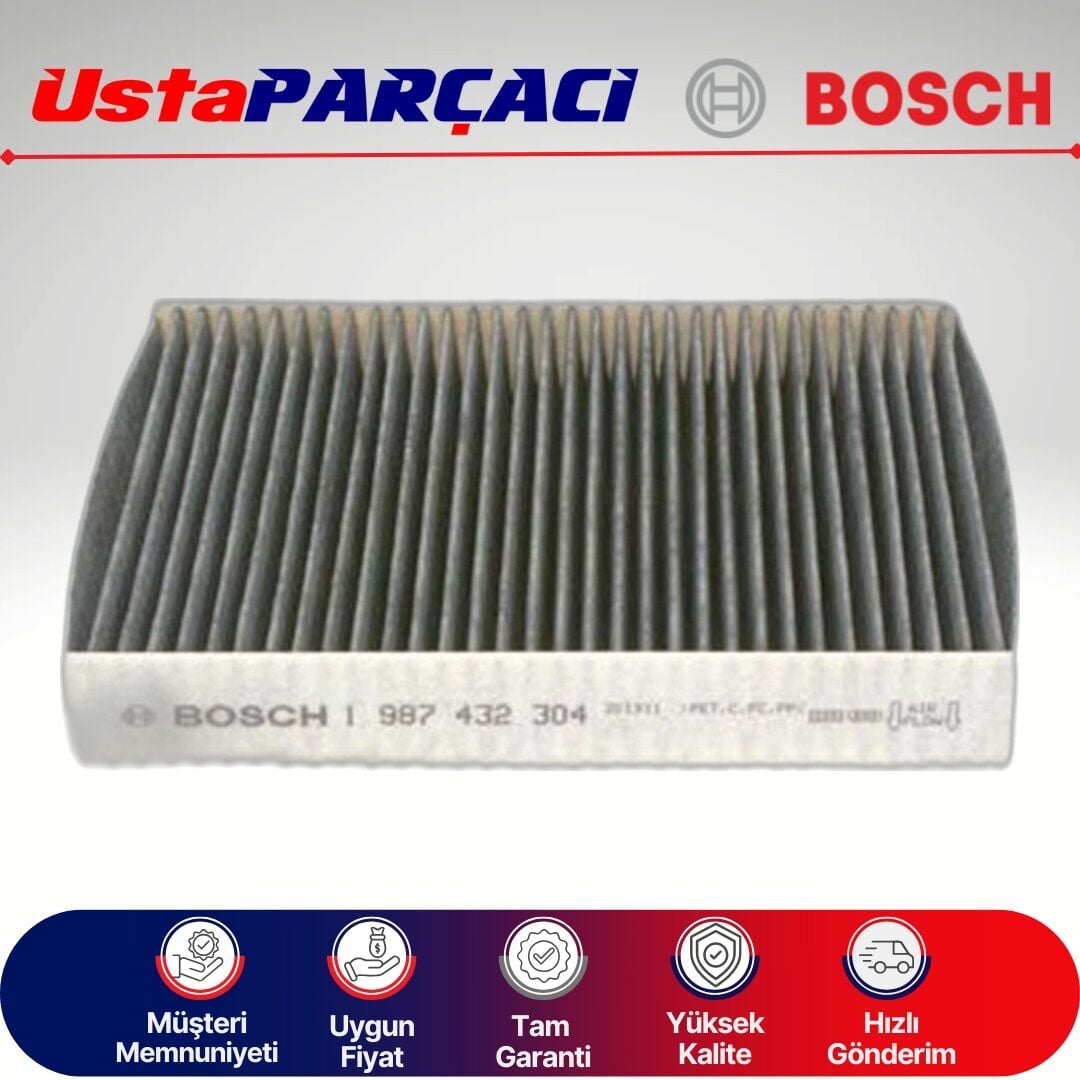 Bosch Chevrolet Aveo T300 Karbonlu Polen Filtresi 2012-2013 1987432304