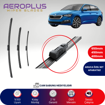 Aeroplus Skoda Scala 2019-2024 Ön Arka Muz Silecek Takımı