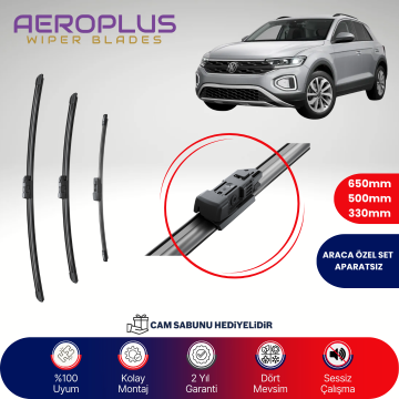 Aeroplus VW T-Roc 2017-2021 Ön Arka Muz Silecek Takımı