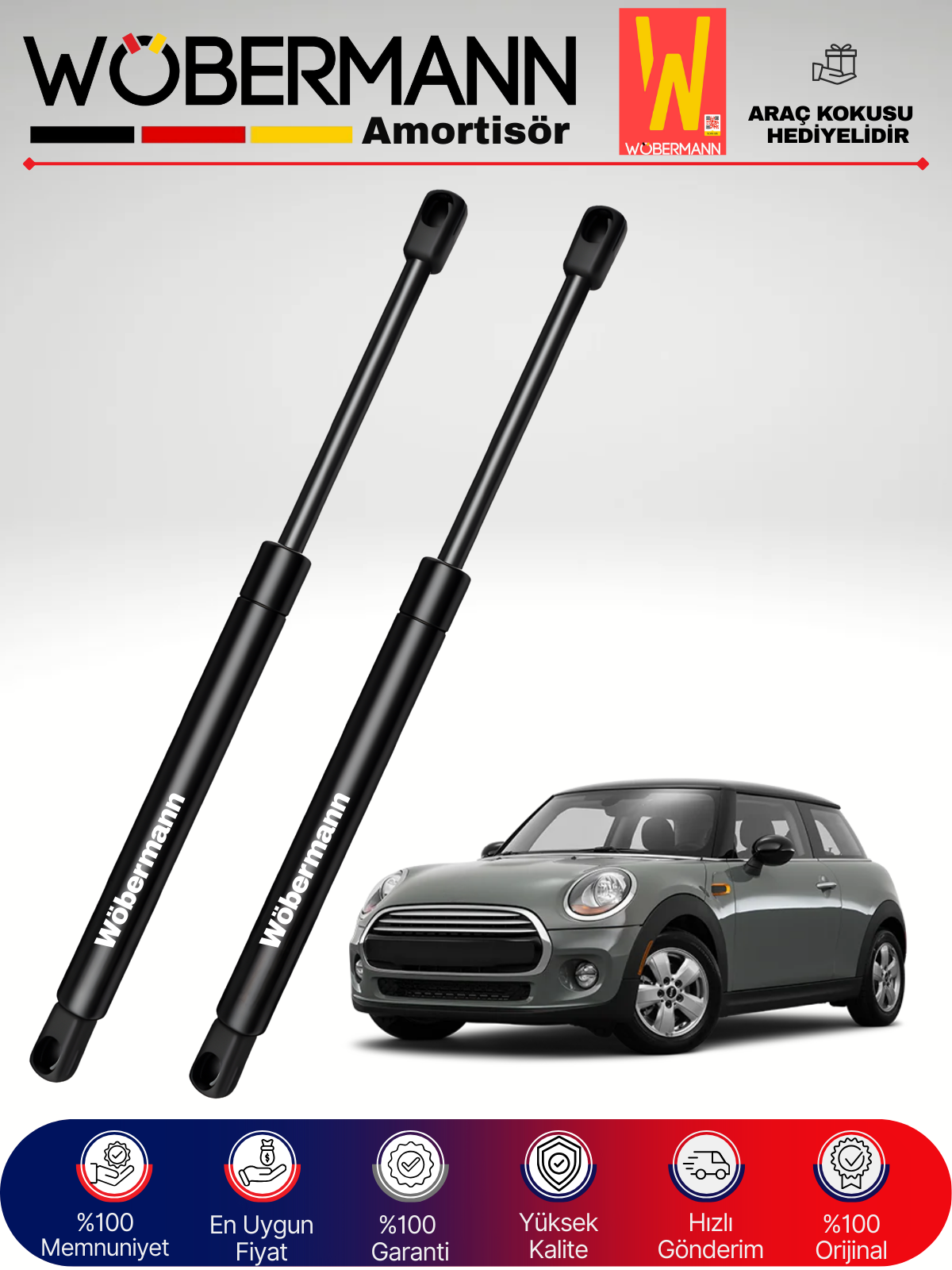 Wöbermann Mini Cooper R56 Bagaj Amortisörü Takım Sağ-Sol 2013-2018