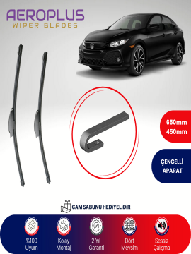 Aeroplus Honda Civic HB 2017-2021 Muz Silecek Takımı
