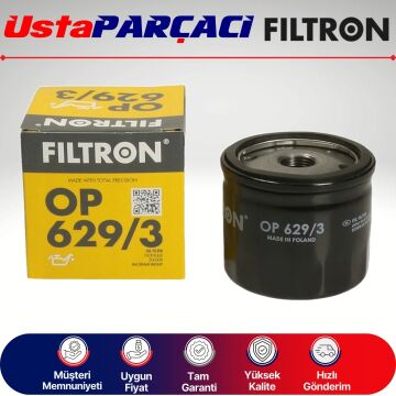 Filtron Ford Fiesta 1.0 Ecoboost Yağ Filtresi 2017-2019 OP629/3 H6BG6714BA