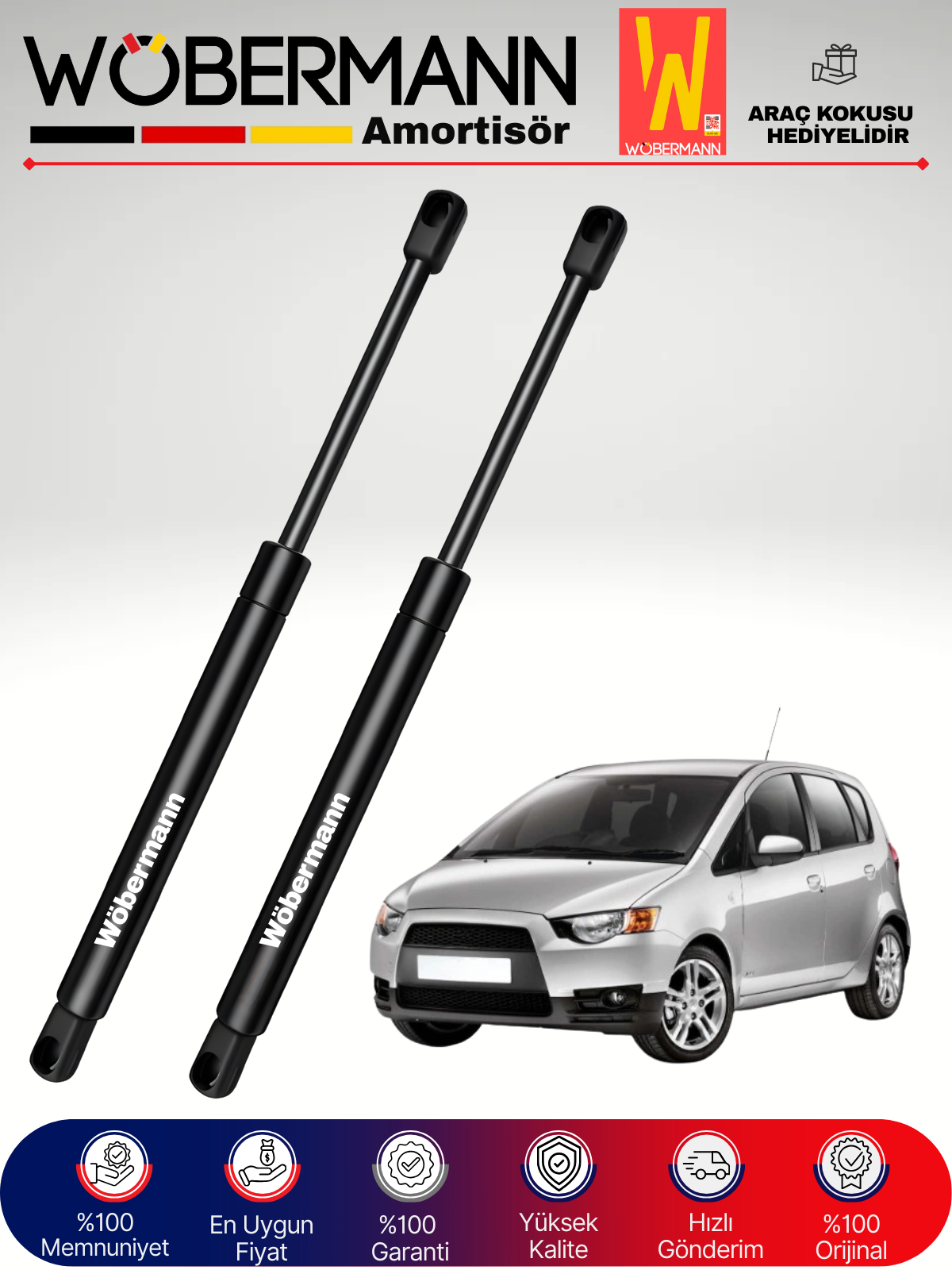 Wöbermann Mitsubishi Colt VI Bagaj Amortisörü Takım Sağ-Sol 2004-2012