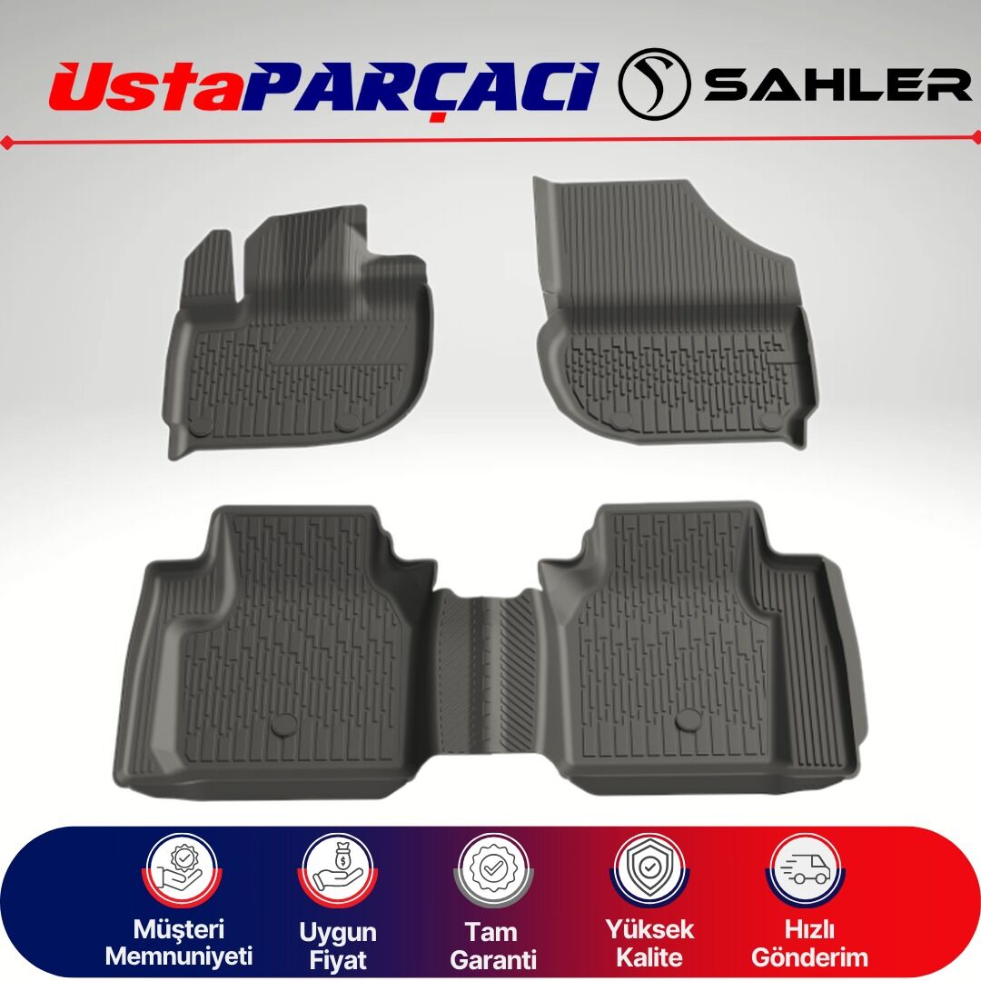 Sahler Honda Hr-V 2022+ Uyumlu Araca Özel 4.5D Havuzlu Oto Paspas + 3D Bagaj Havuzu (4 Parça)