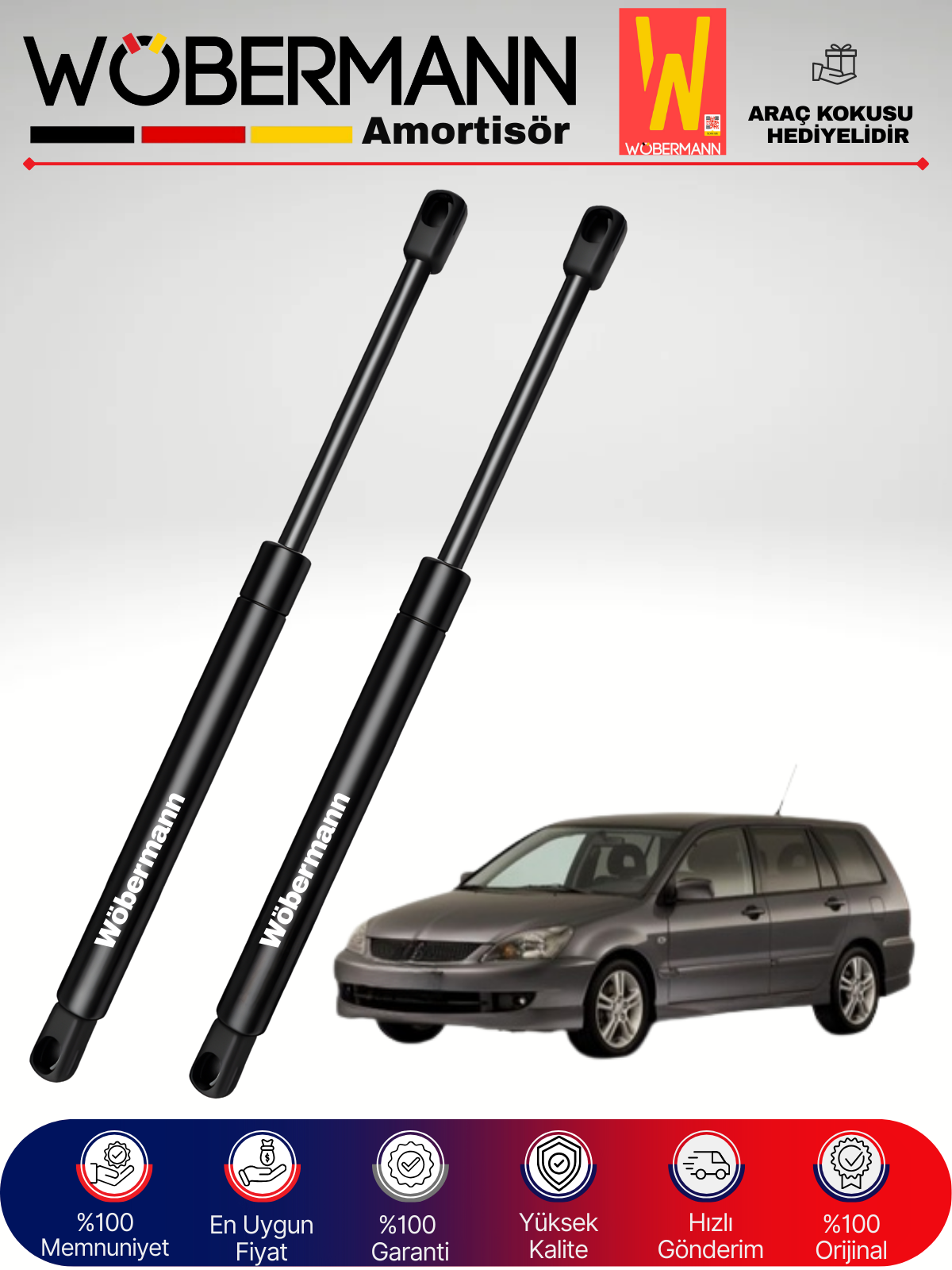 Wöbermann Mitsubishi Lancer SW Bagaj Amortisörü Takım Sağ-Sol 2003-2008