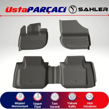 Sahler Honda Jazz 2020+ Uyumlu Araca Özel 4.5D Havuzlu Oto Paspas (4 Parça) Siyah
