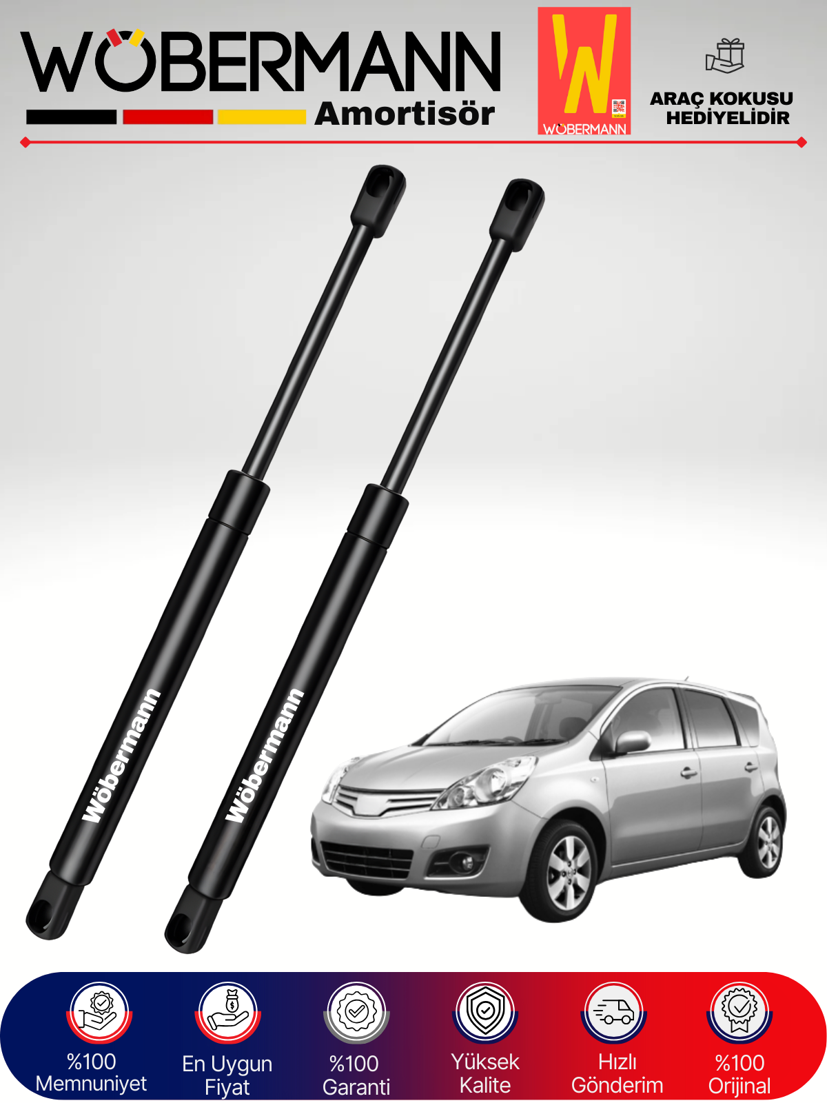 Wöbermann Nissan Note (E11-N11) Bagaj Amortisörü Takım Sağ-Sol 2006-2014