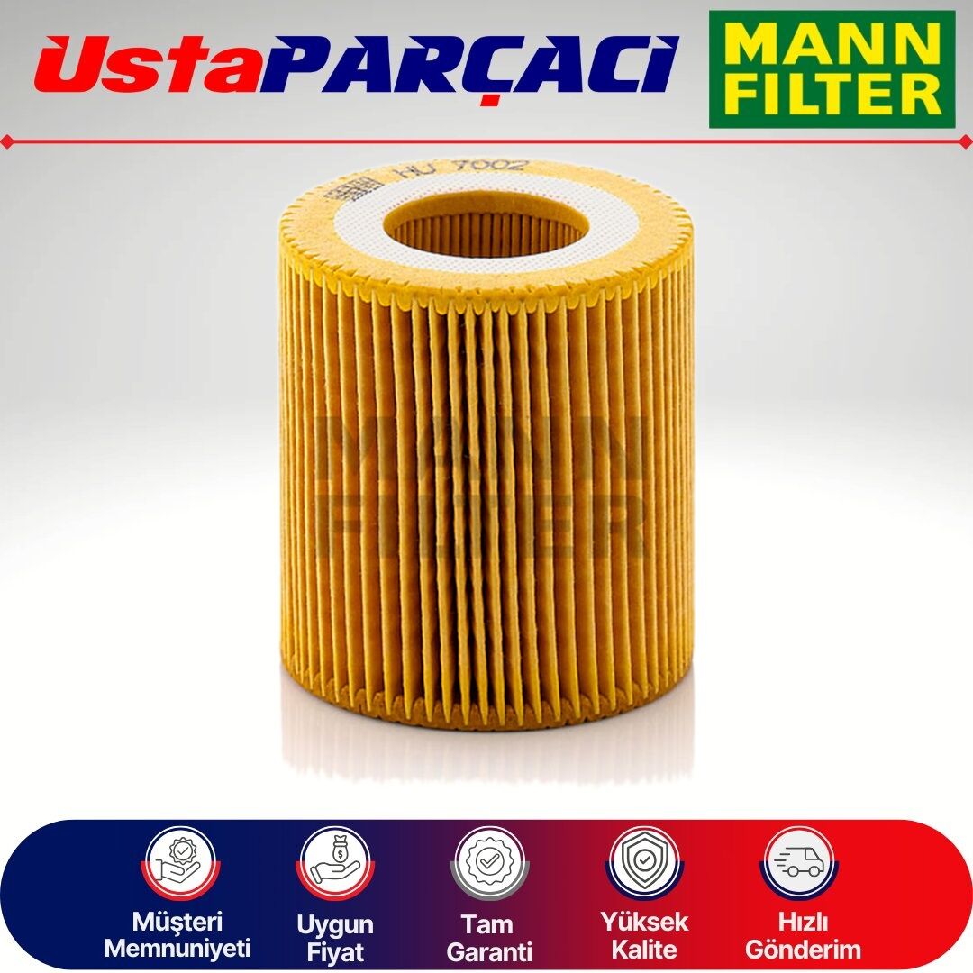 Mann-Filter Ford Ranger 2.0 Tdci Dizel Yağ Filtresi 2019-2022 HU7002Z 1720612