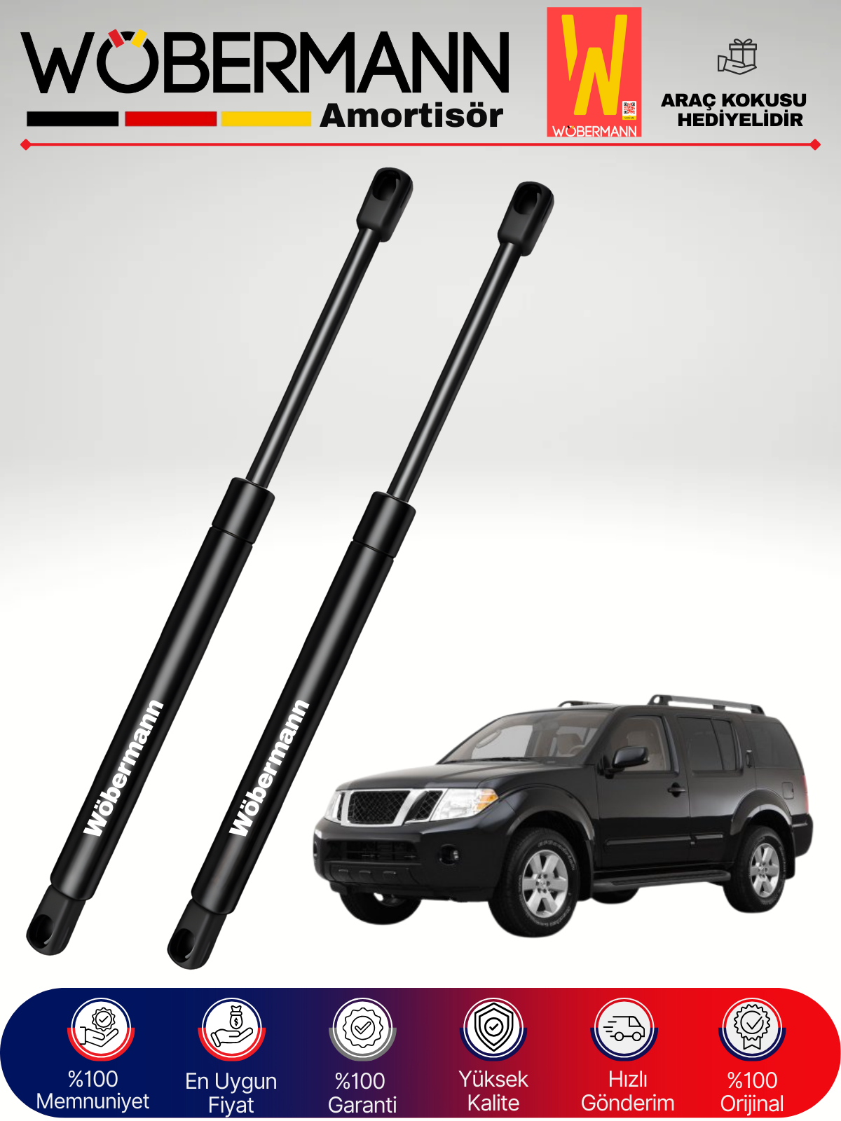 Wöbermann Nissan Pathfinder III Bagaj Amortisörü Takım Sağ-Sol 2005-2011