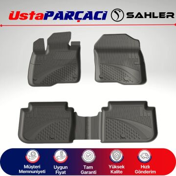 Sahler Honda Cr-V 2018-2022 Uyumlu Araca Özel 4.5D Havuzlu Oto Paspas (4 Parça) Siyah