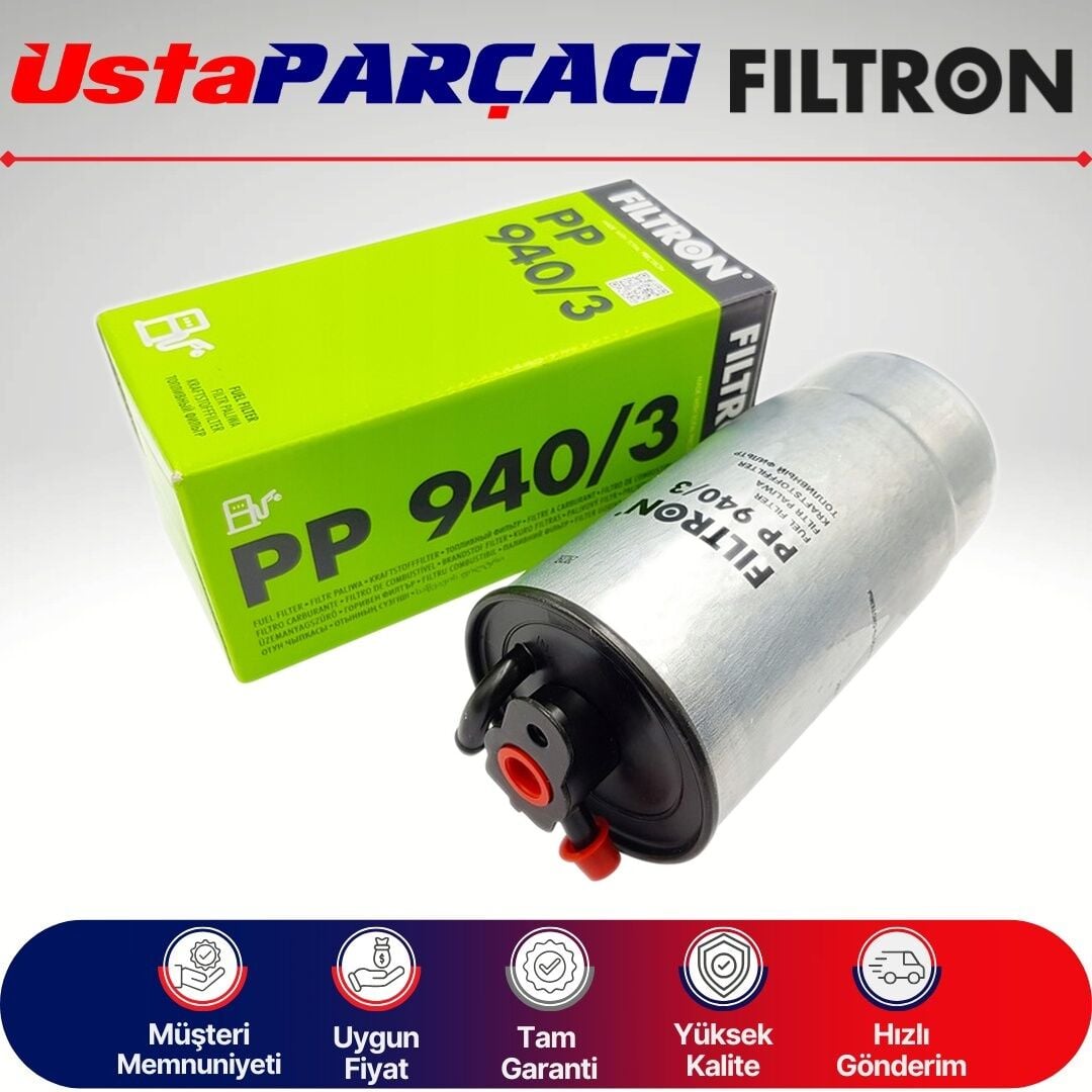 Filtron BMW X5 E53 30D 184Hp Dizel Yakıt Filtresi 2000-2003 PP940/3 13327785350