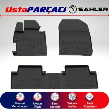 Sahler Honda Civic 2006-2012 Uyumlu Araca Özel 4.5D Havuzlu Oto Paspas (4 Parça) Siyah
