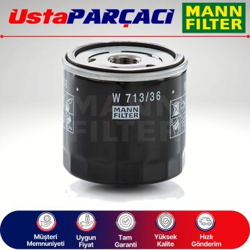 Mann-Filter Ford Ranger 3.0 Tdci Dizel Yağ Filtresi 2007-2011 W713/36 6M34-6731-AA