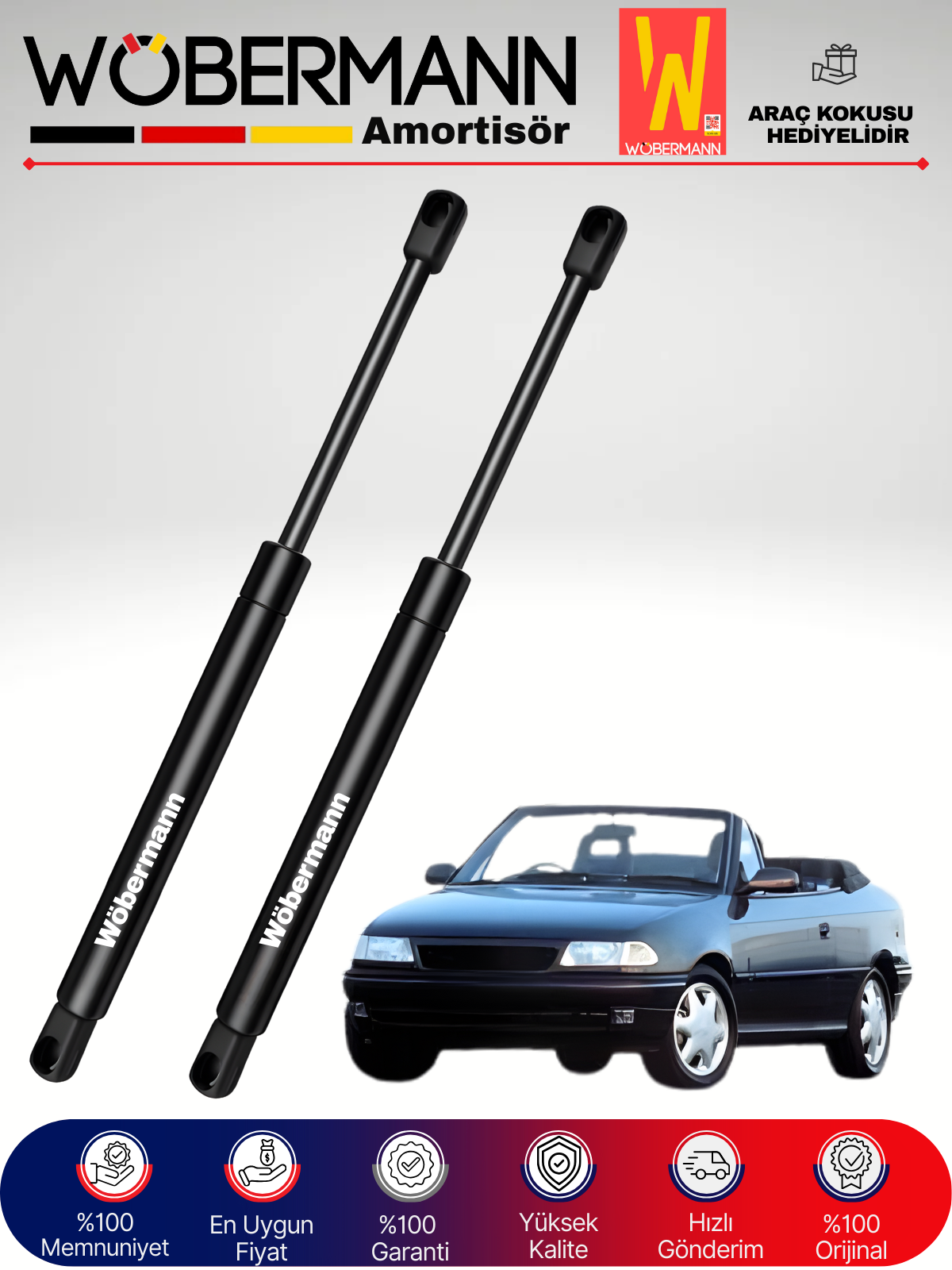 Wöbermann Opel Astra F Cabriolet 53 B Bagaj Amortisörü Takım Sağ-Sol 1993-2001