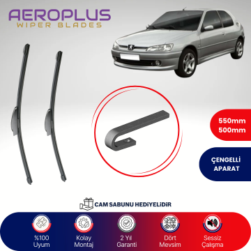 Aeroplus Peugeot 306 1999-2003 Muz Silecek Takımı