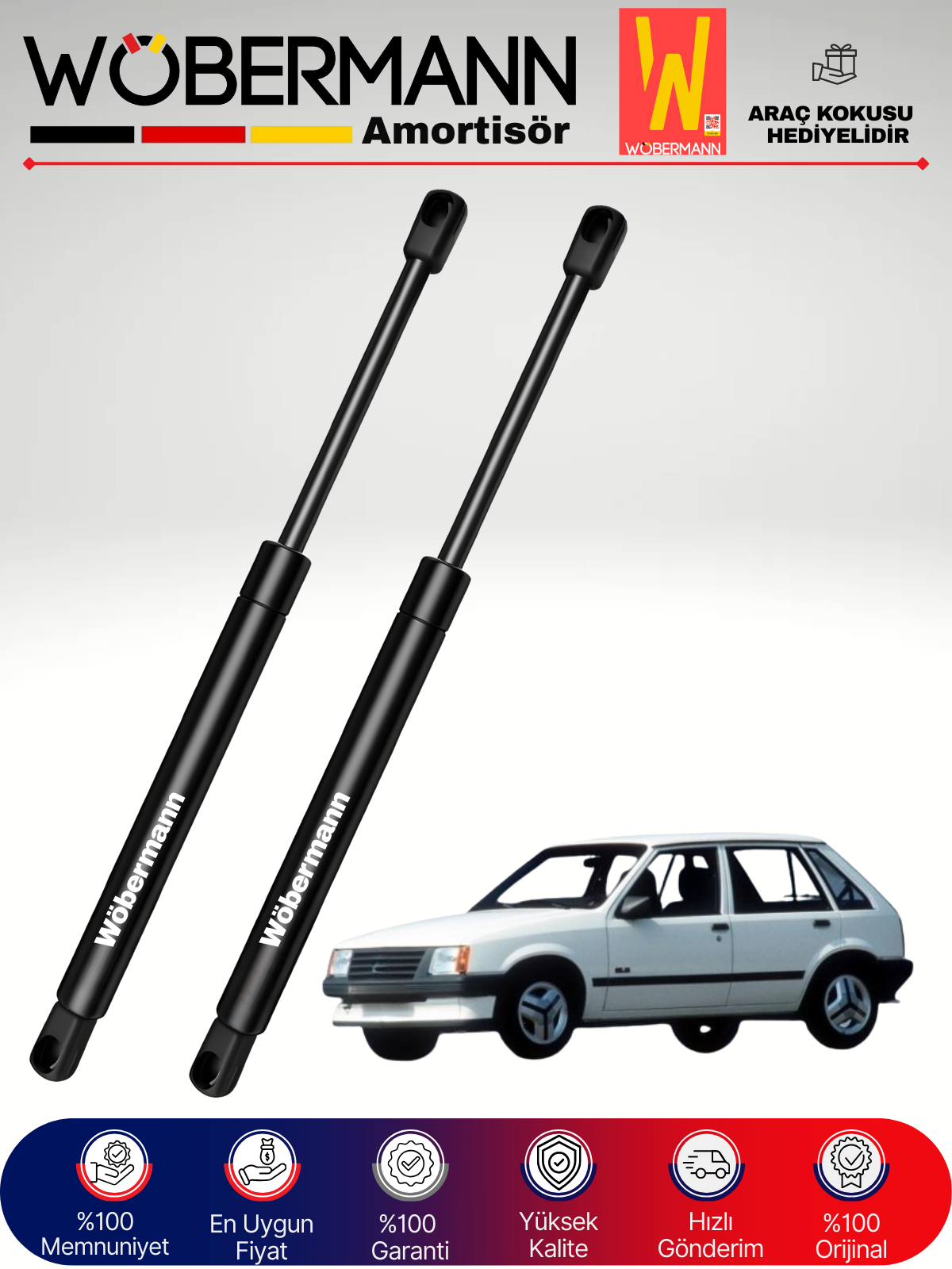 Wöbermann Opel Corsa A HB Bagaj Amortisörü Takım Sağ-Sol 1982-1993