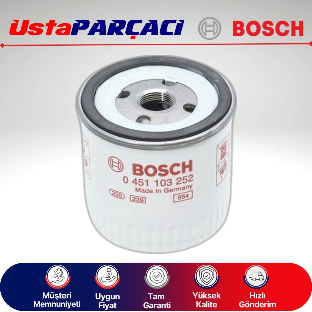 Bosch Ford Focus 1.1 8 Tdci Yağ Filtresi 1998-2005 0451103252 P3252 4M5Q6714BA