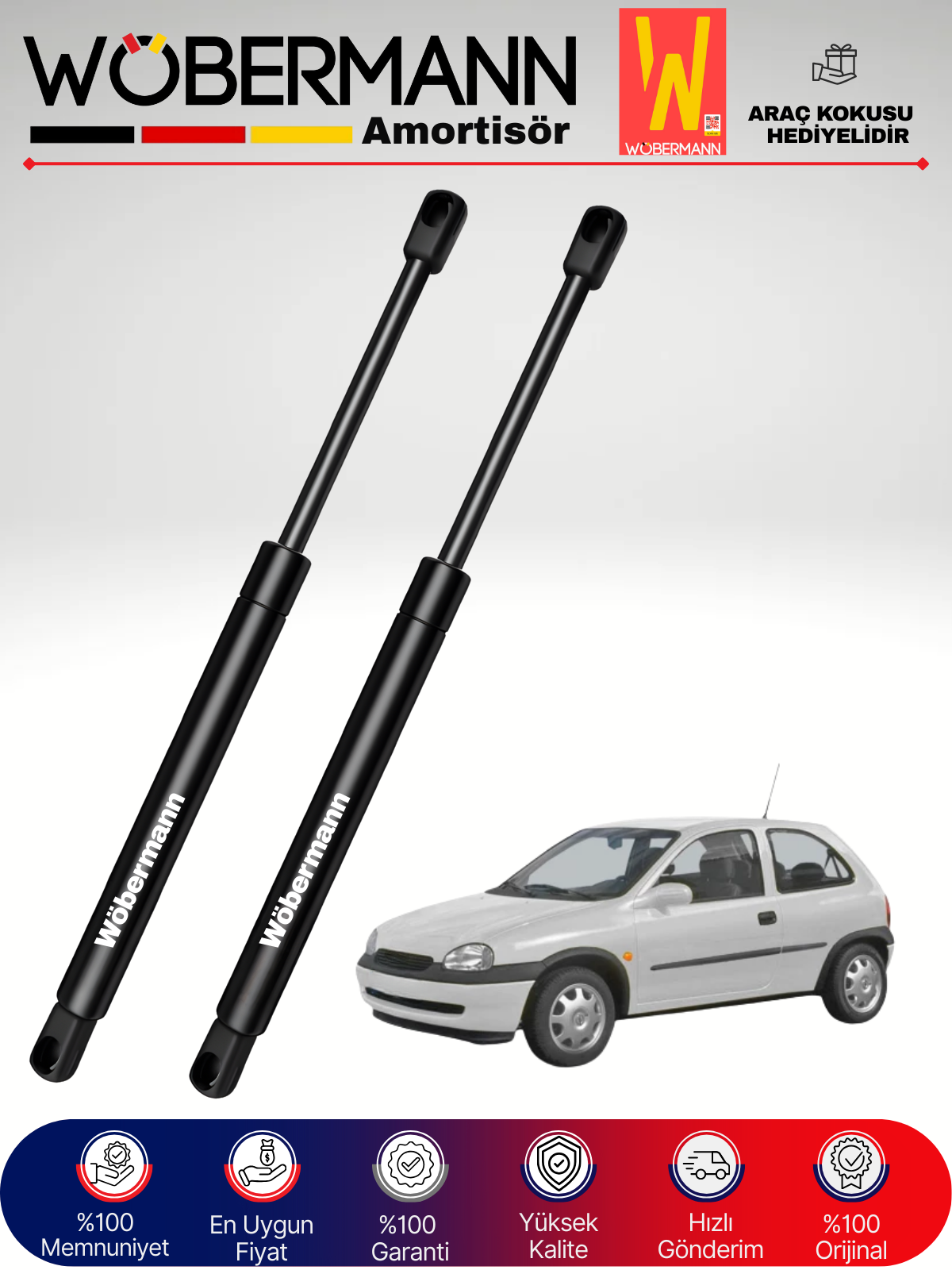 Wöbermann Opel Corsa B Bagaj Amortisörü Takım Sağ-Sol 1993-2003