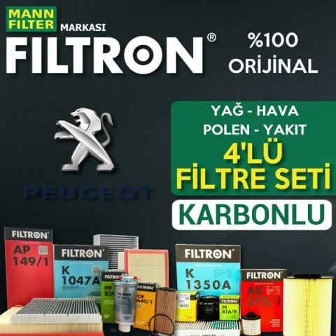 Filtron Peugeot 208 1.6 Dizel Filtre Bakım Seti 2015-2019 4KP