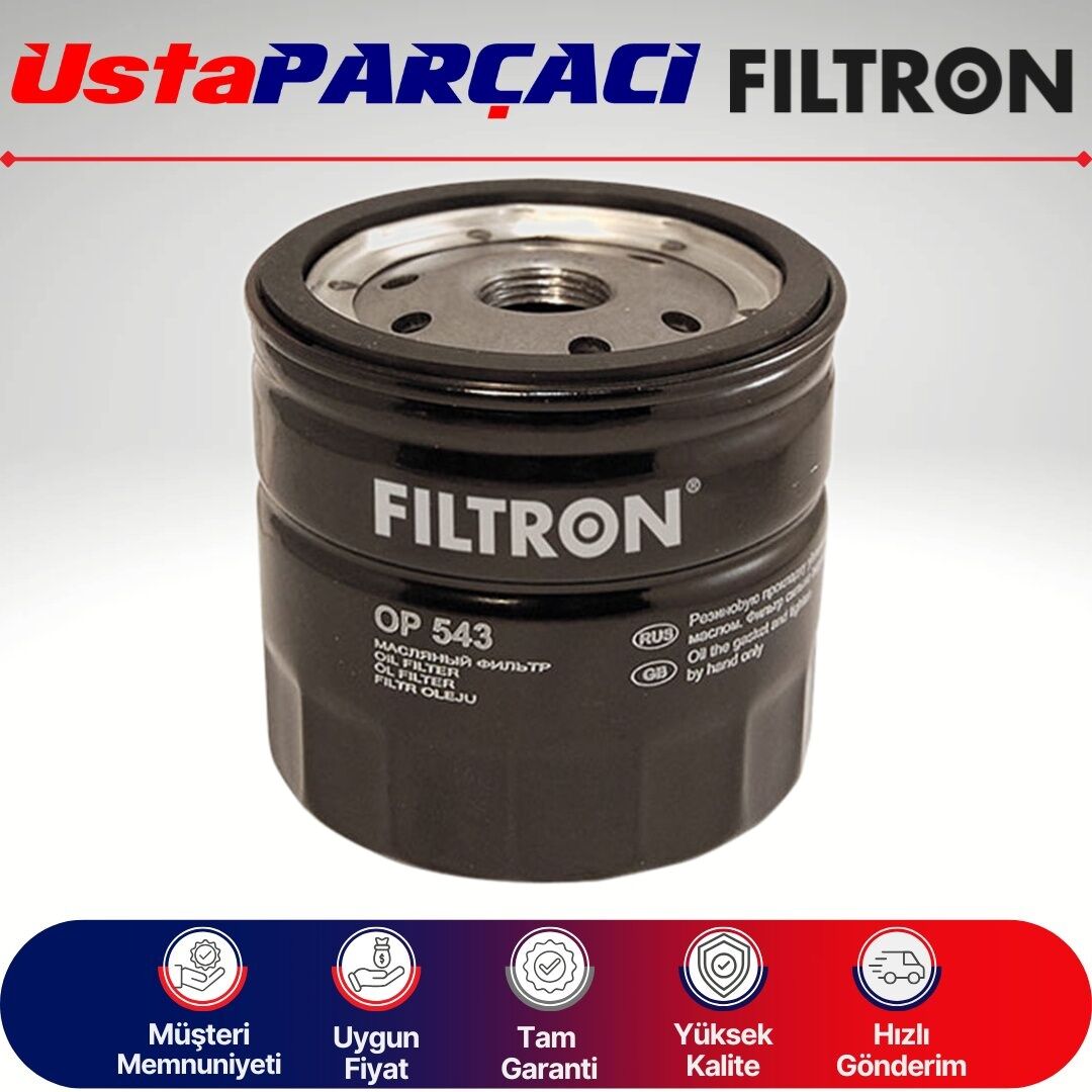Filtron Ford Focus 1 1.8 Tdci Dizel Yağ Filtresi 1998-2005 OP543 4M5Q6714BA