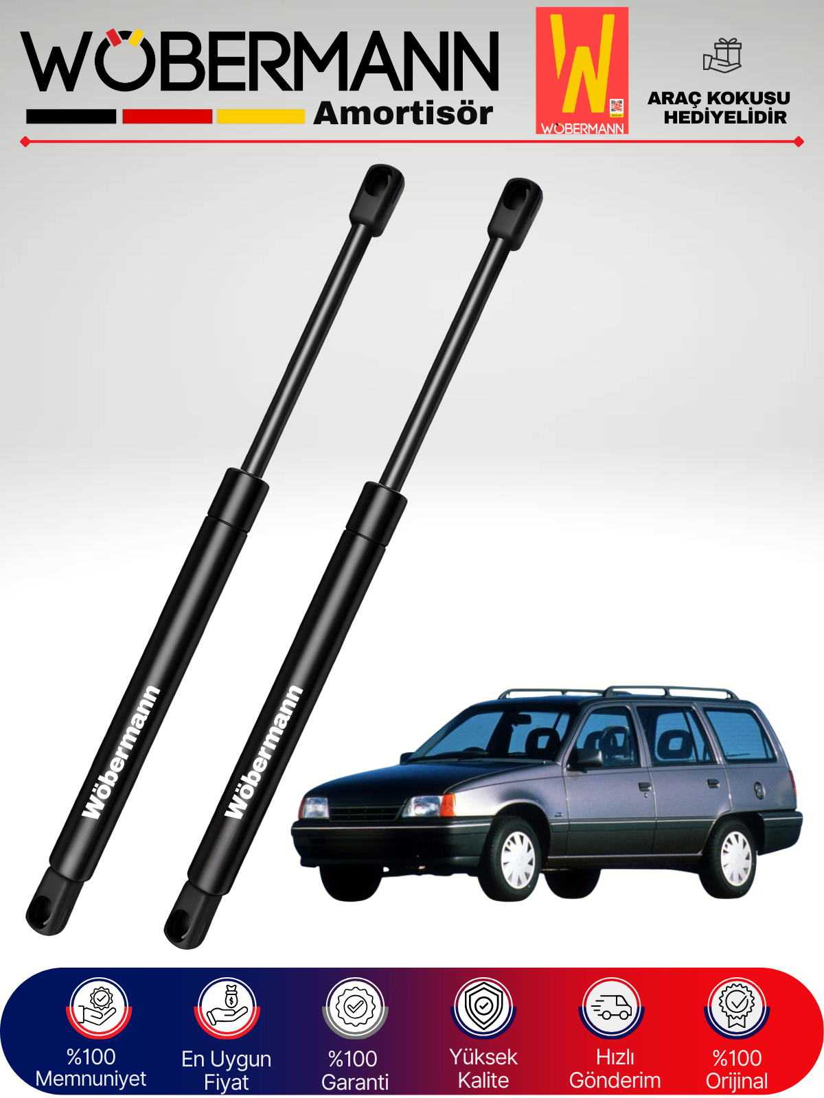 Wöbermann Opel Kadette SW Bagaj Amortisörü Takım Sağ-Sol 1985-1992