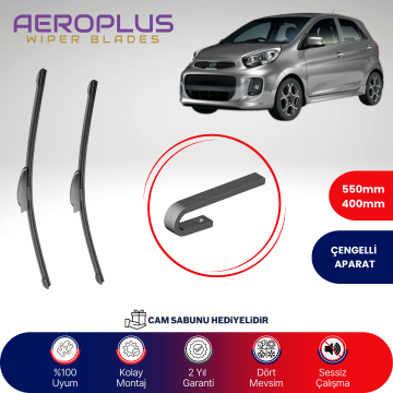 Aeroplus Kia Picanto 2011-2016 Muz Silecek Takımı