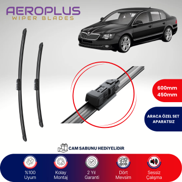 Aeroplus Skoda Superb 2 2008-2015 Muz Silecek Takımı