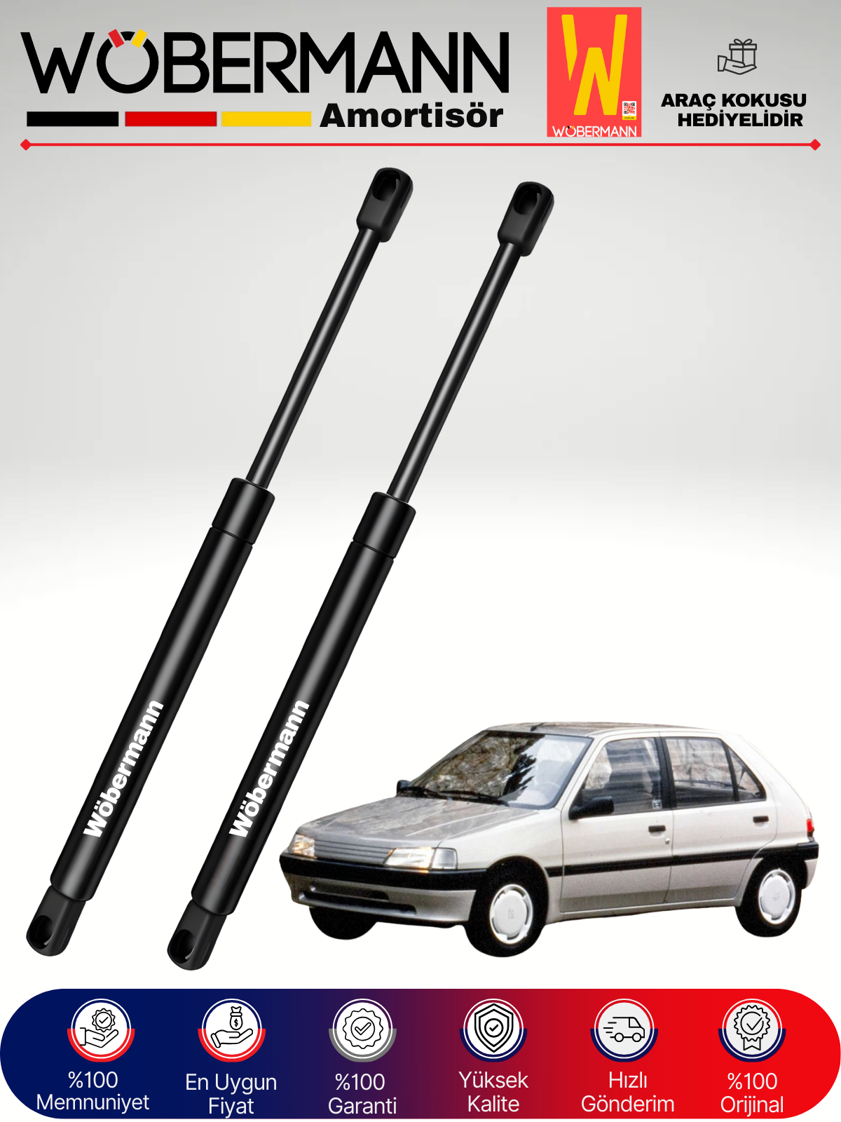 Wöbermann Peugeot 106 Bagaj Amortisörü Takım Sağ-Sol 1991-1996