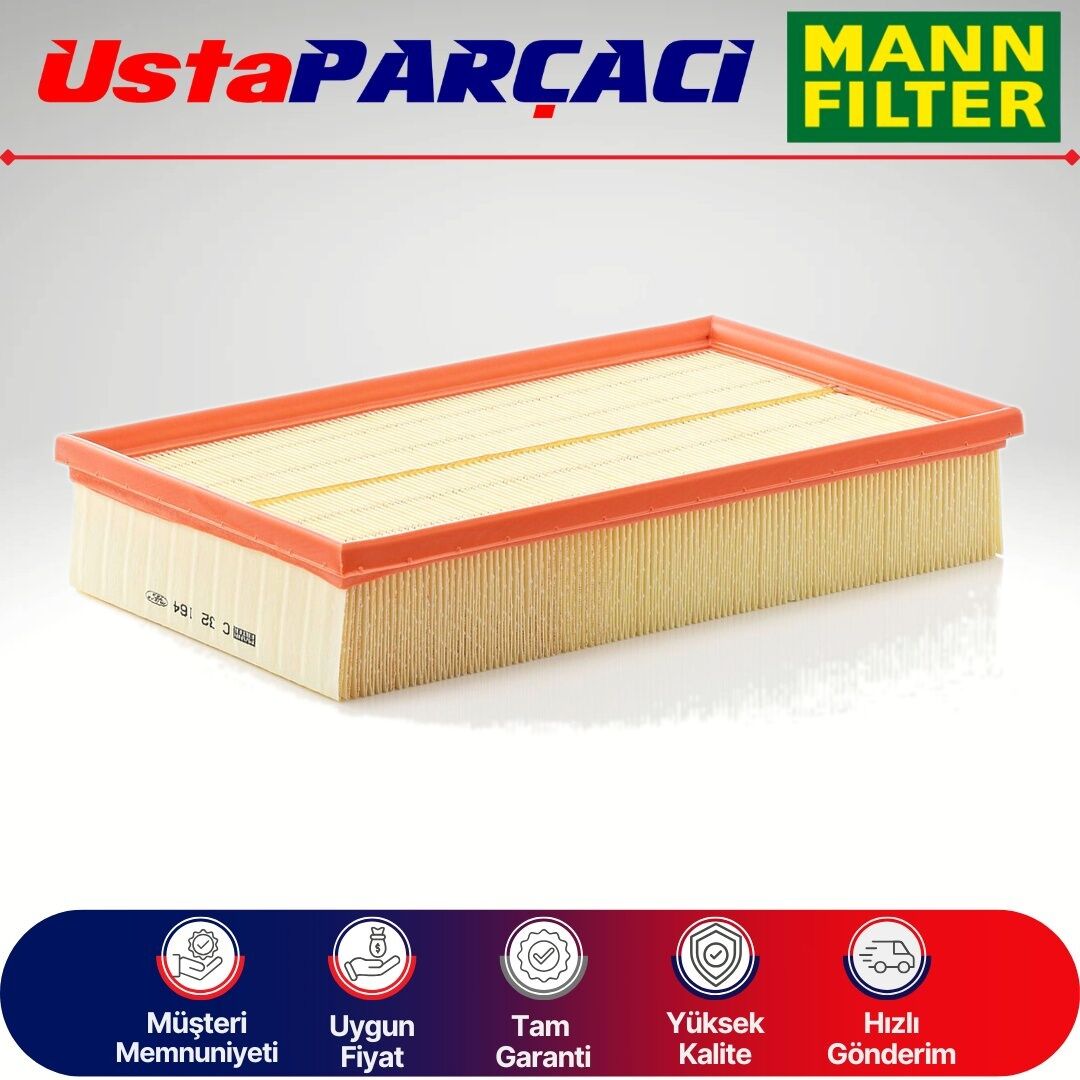 Mann-Filter Mercedes E Serisi W210 E320 Benzinli Hava Filtresi 2000-2002 C32164 1120940104