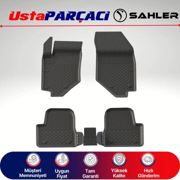 Sahler Jeep Avenger Benzinli 2025+ Uyumlu Araca Özel 4.5D Havuzlu Oto Paspas (5 Parça) Siyah