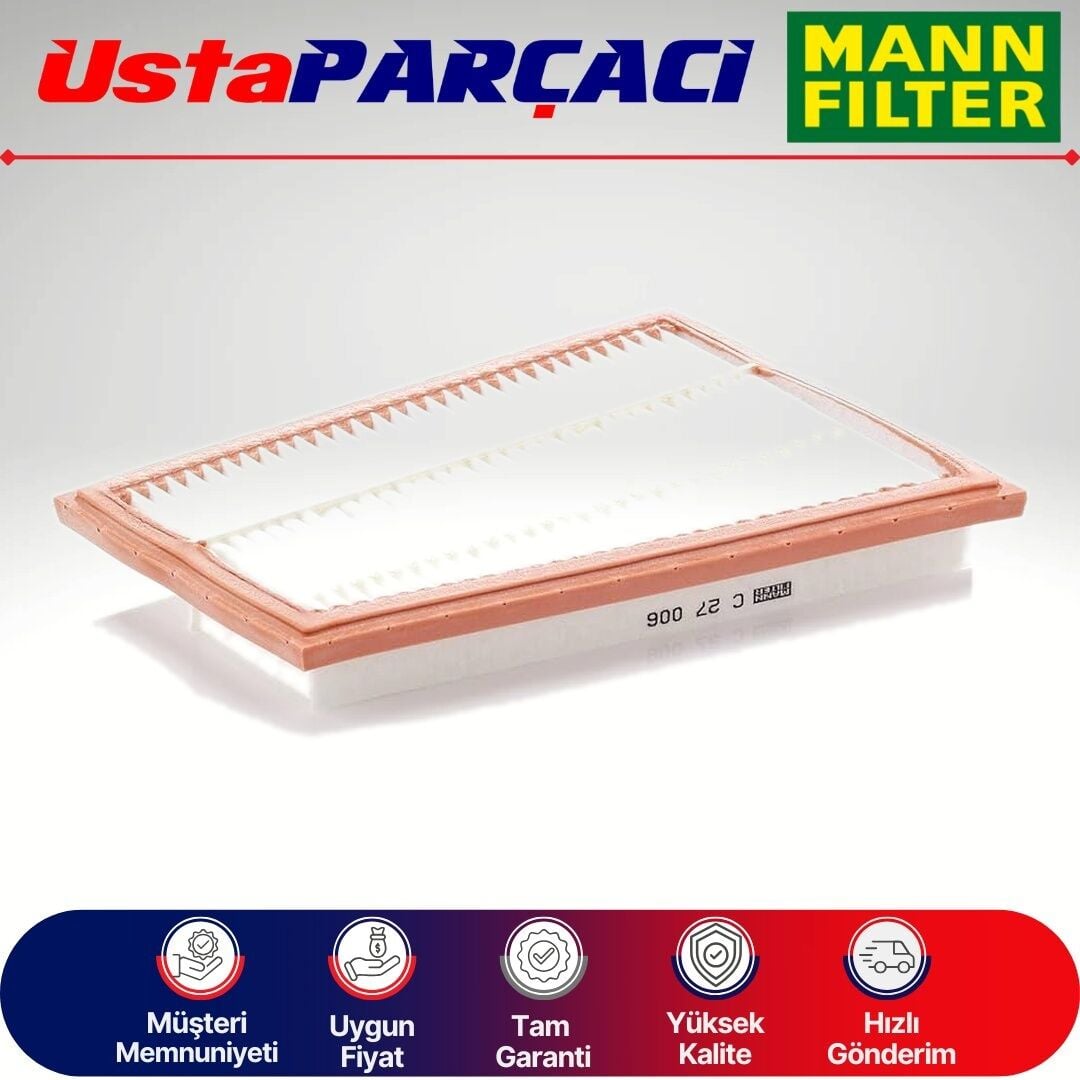 Mann-Filter Mercedes E Serisi W211 E280 Cdi Dizel Hava Filtresi 2005-2009 Sağ C27006 6420942104