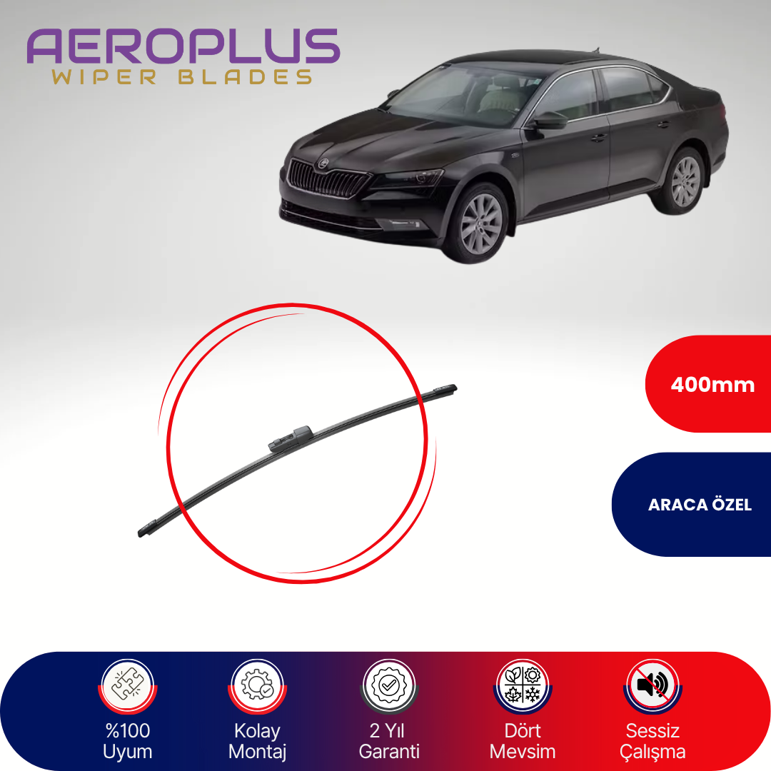 Aeroplus Skoda Superb 3 2015-2023 Arka Silecek