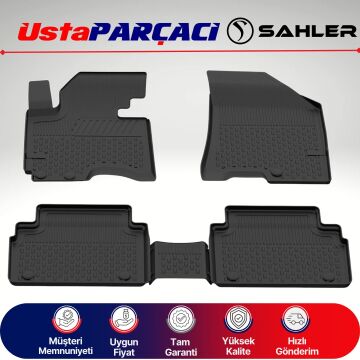 Sahler Kia Sportage 2010-2015 Uyumlu Araca Özel 4.5D Havuzlu Oto Paspas (5 Parça) Siyah