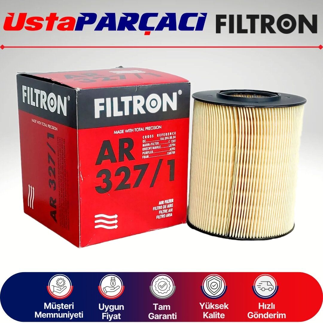 Filtron Mercedes A Serisi W168 A160 Benzinli Hava Filtresi 1998-2004 AR327/1 1660940004