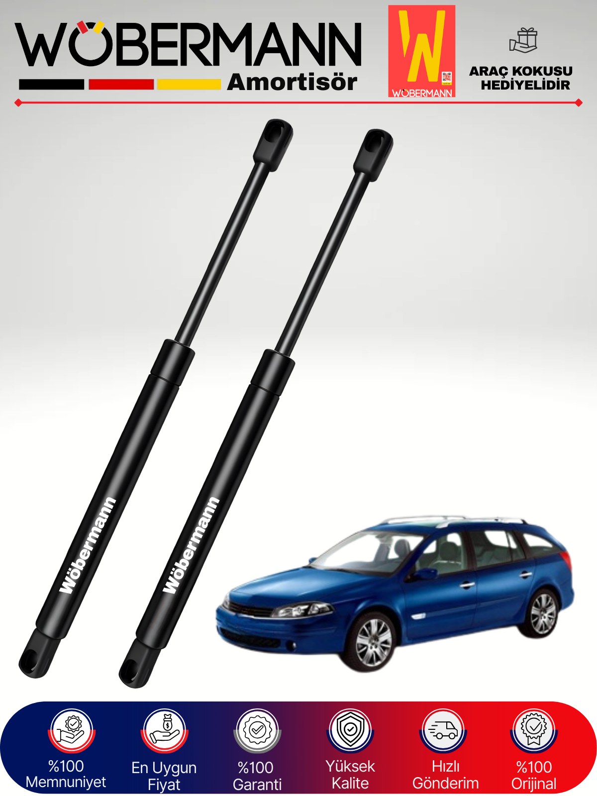 Wöbermann Renault Laguna SW Bagaj Amortisörü Takım Sağ-Sol 1997-2002