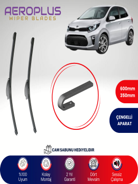 Aeroplus Kia Picanto 2017-2024 Muz Silecek Takımı