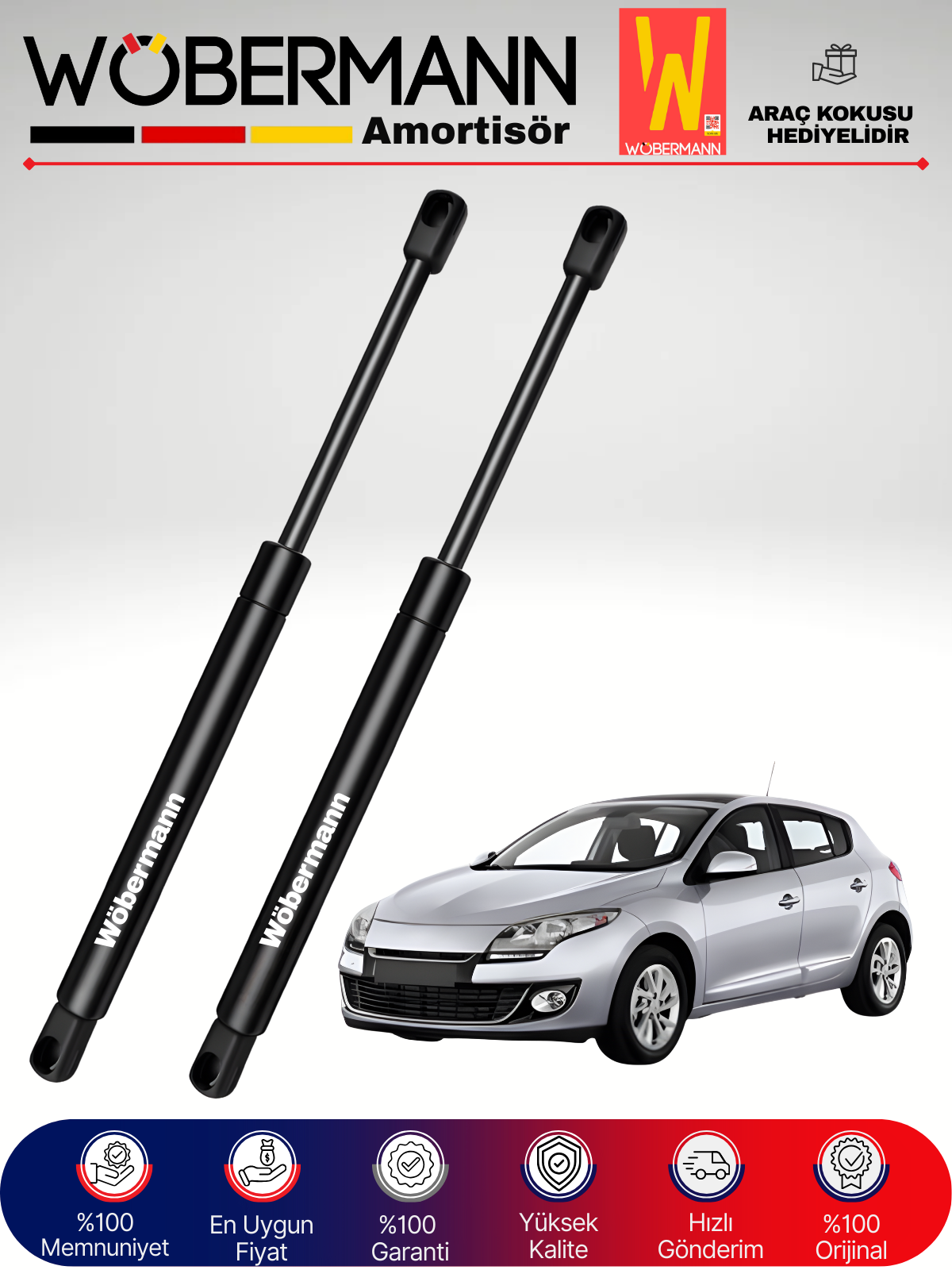 Wöbermann Renault Megane III HB Bagaj Amortisörü Takım Sağ-Sol 2012-2015